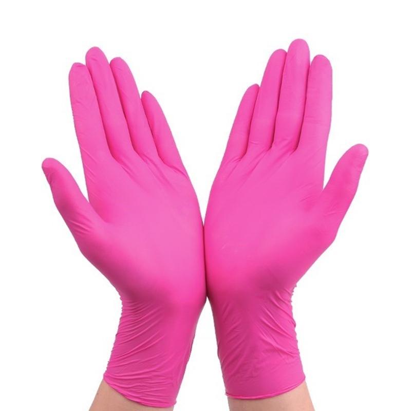 Guantes de nitrilo color rosa en caja x 100 - Distri Nails - Insumos para  uñas